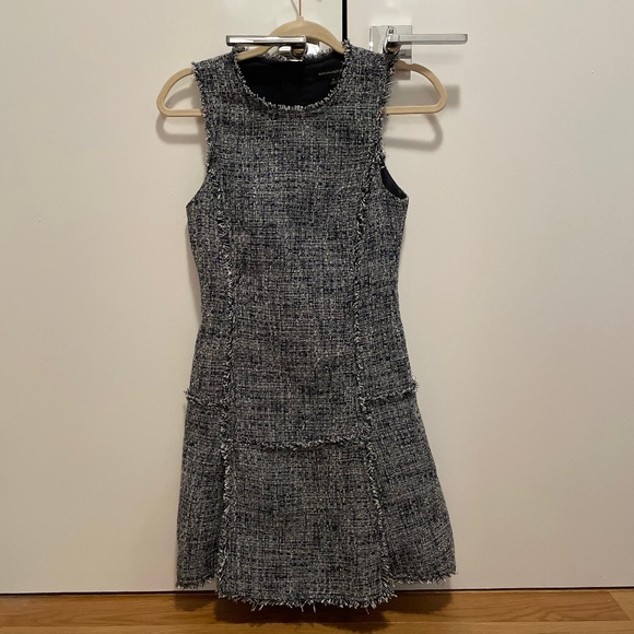 Banana Republic Navy Textured Tweed Dress - Picture 2 of 6